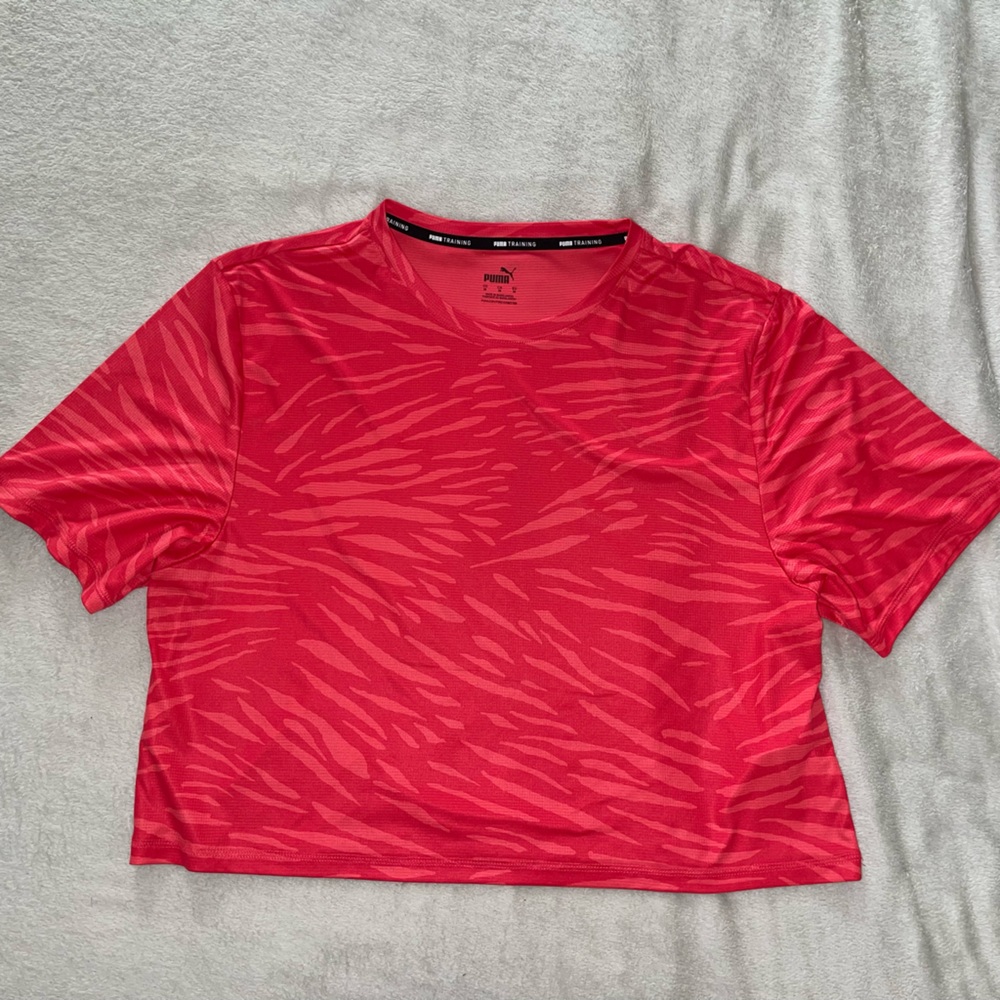 Puma Tiger Print Athletic Crop Top